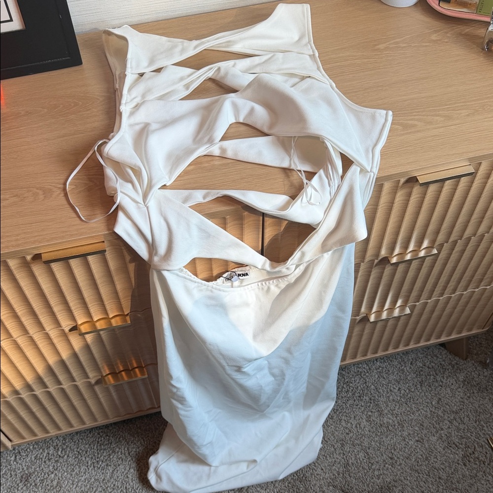 NWT White Cut-Out Dress